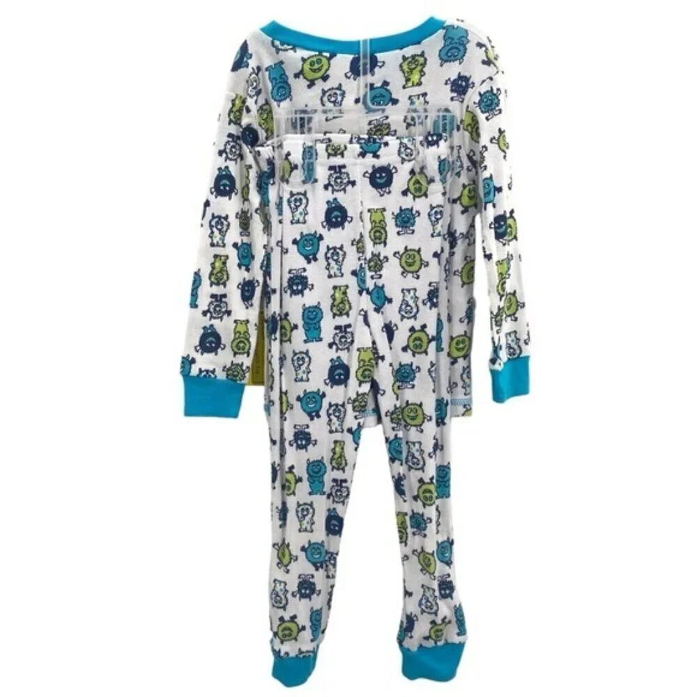 Boys Monster Print Knit Pajamas Set 4T
